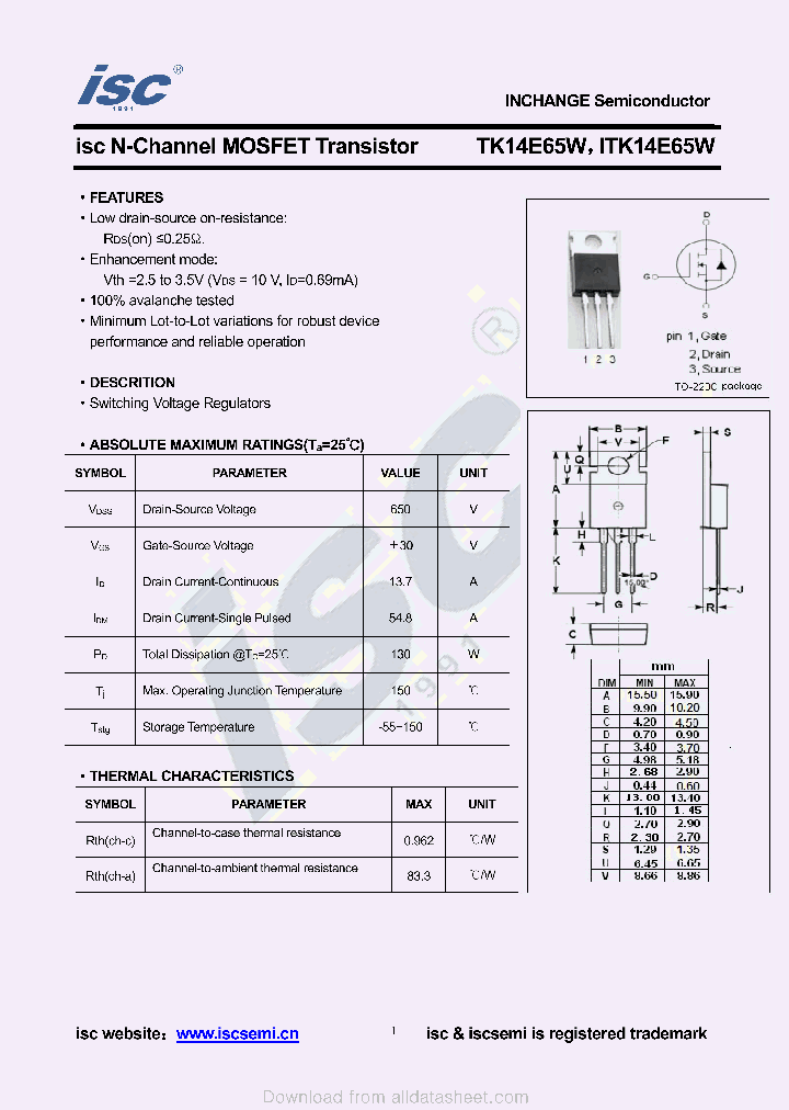 TK14E65W_9052606.PDF Datasheet