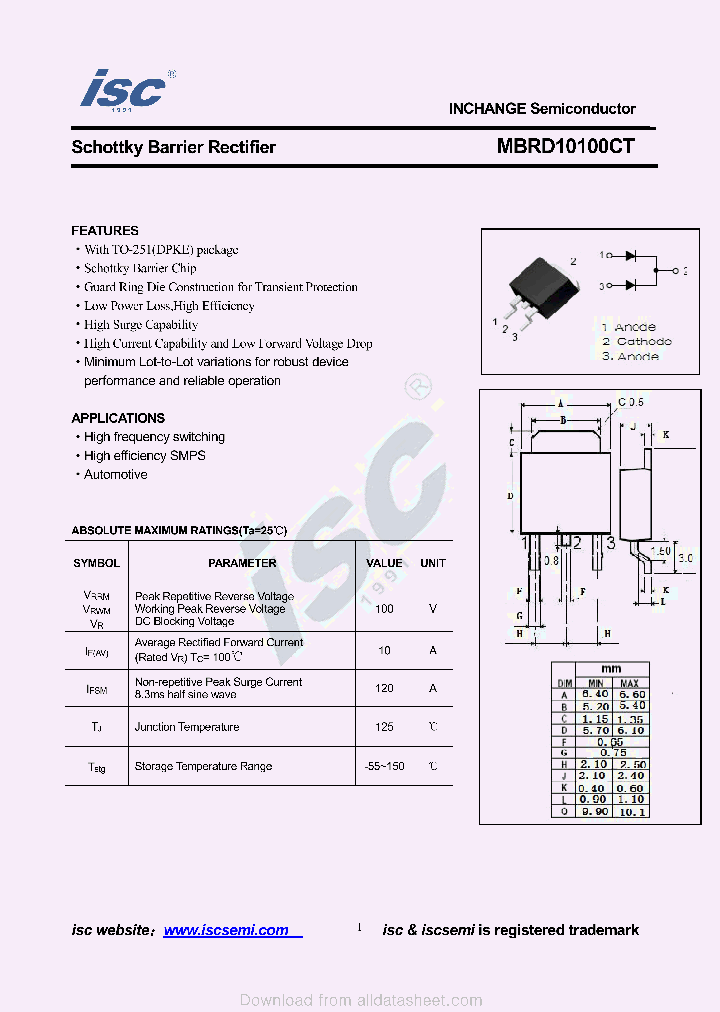 MBRD10100CT_9052728.PDF Datasheet