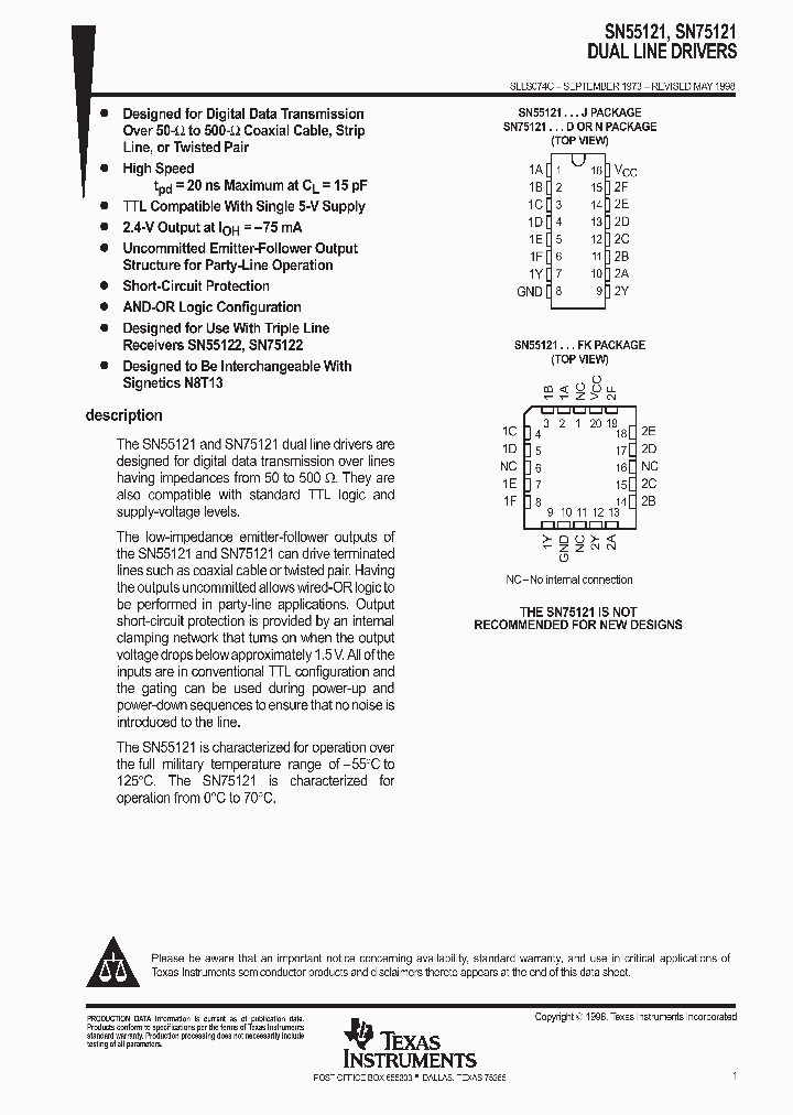 SN75121_9054161.PDF Datasheet