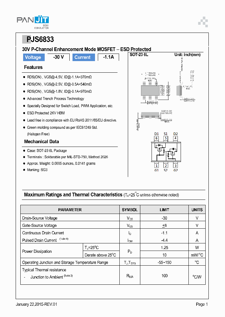 PJS6833_9054413.PDF Datasheet