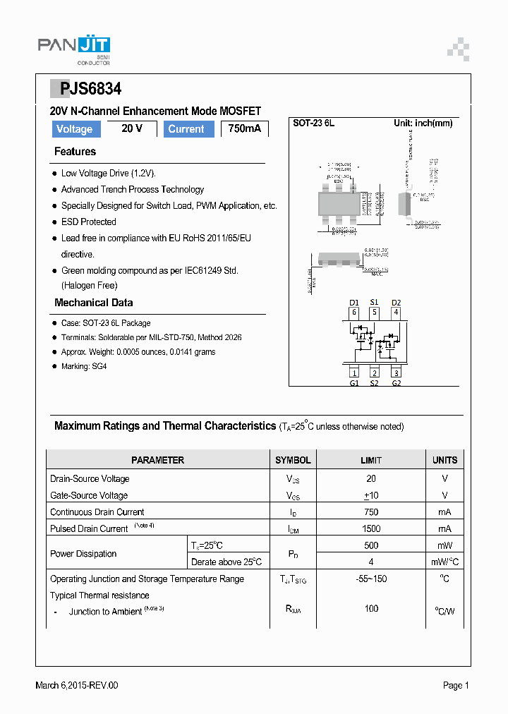 PJS6834_9054414.PDF Datasheet