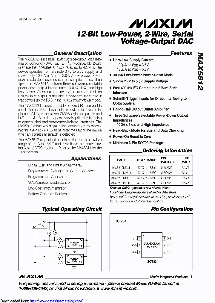 MAX5812PEUTT_9054842.PDF Datasheet
