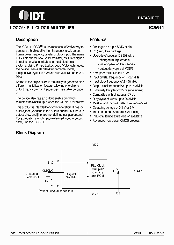 ICS511_9055758.PDF Datasheet