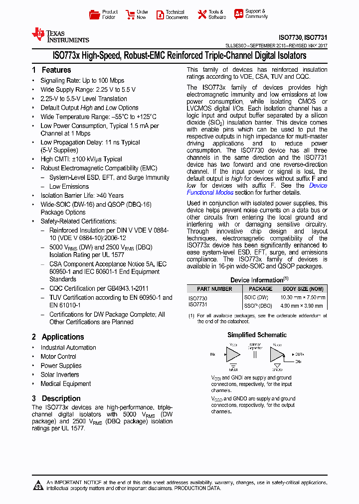 ISO7730DBQ_9056555.PDF Datasheet