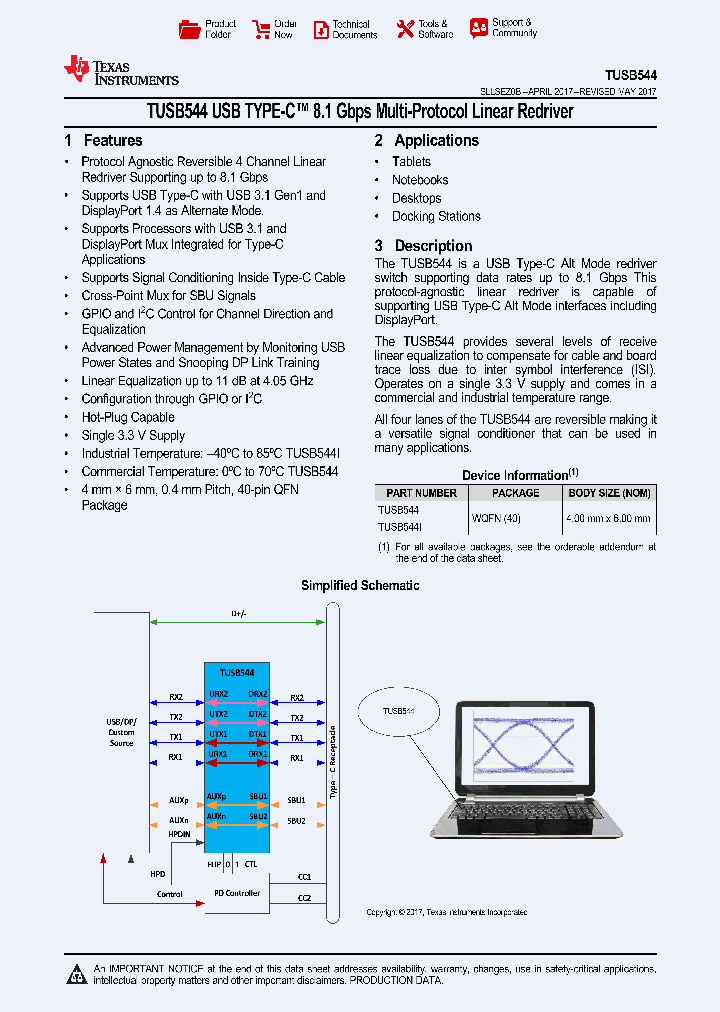 TUSB544I_9058563.PDF Datasheet