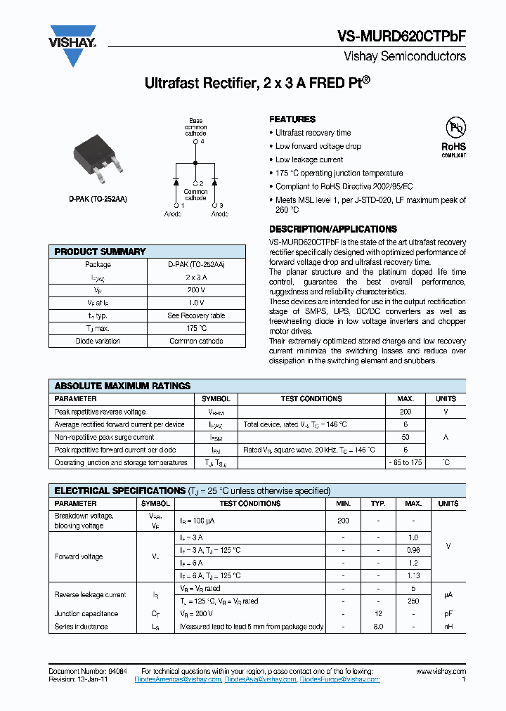 VS-MURD620CTPBF_9059254.PDF Datasheet