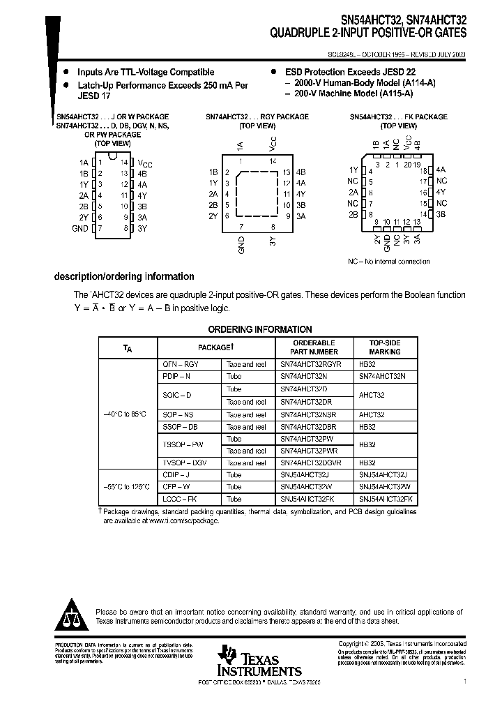 SN74AHCT32D_9060017.PDF Datasheet