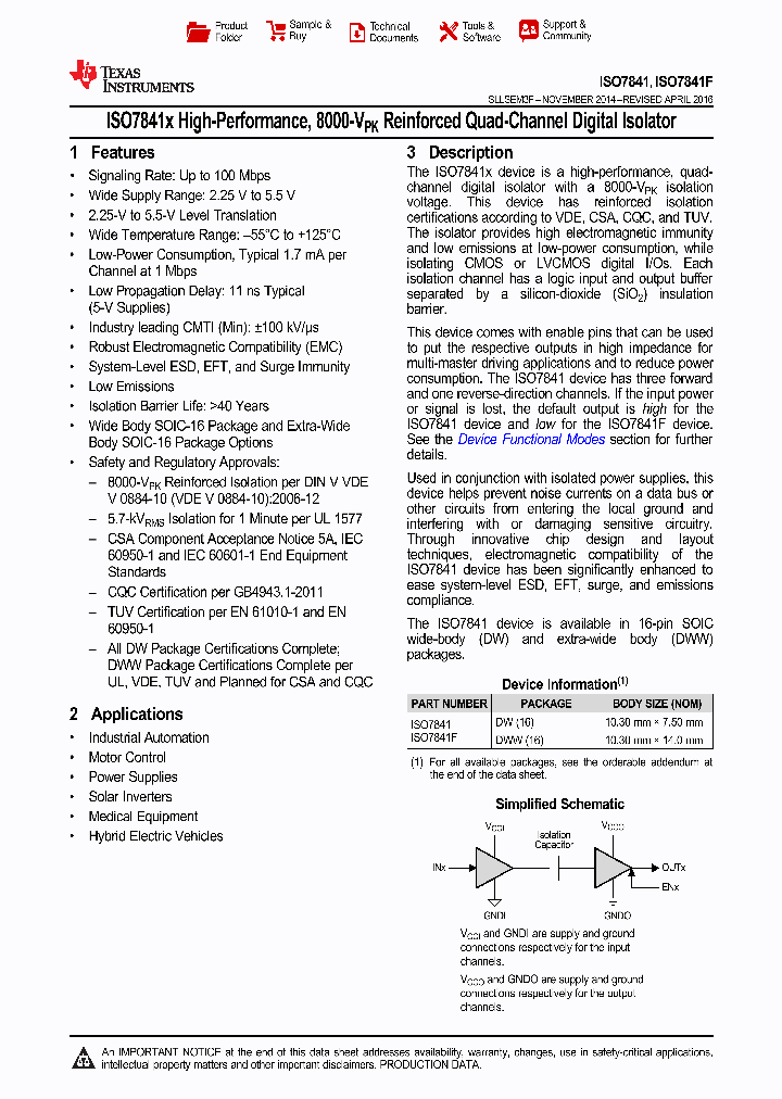 ISO7841_9061968.PDF Datasheet