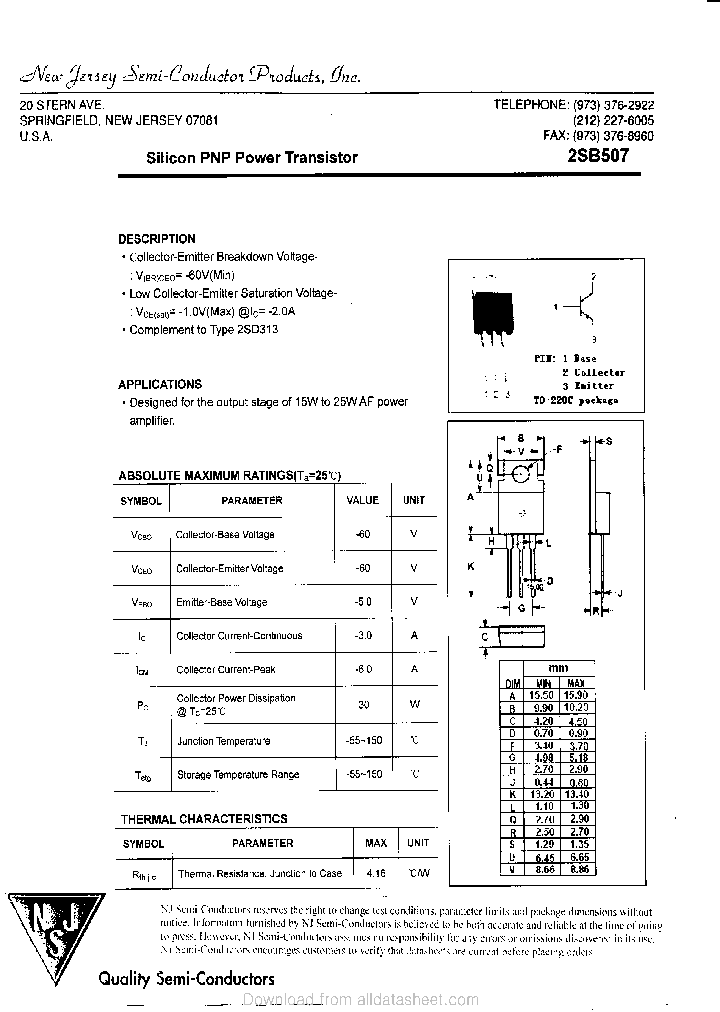2SB507_9062790.PDF Datasheet