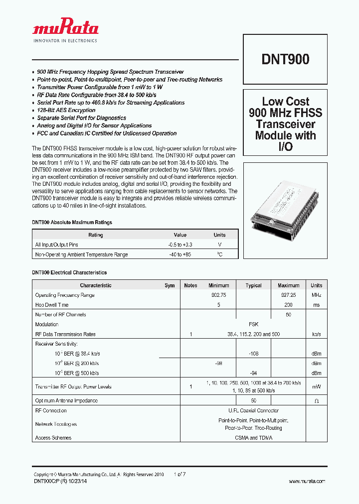DNT900_9062986.PDF Datasheet