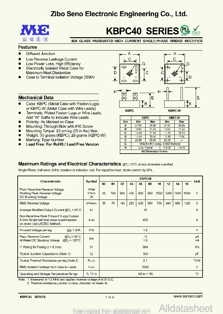 KBPC4000_9064003.PDF Datasheet