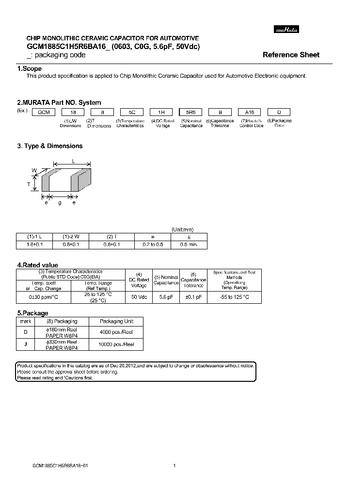 GCM1885C1H5R6BA16_9065111.PDF Datasheet