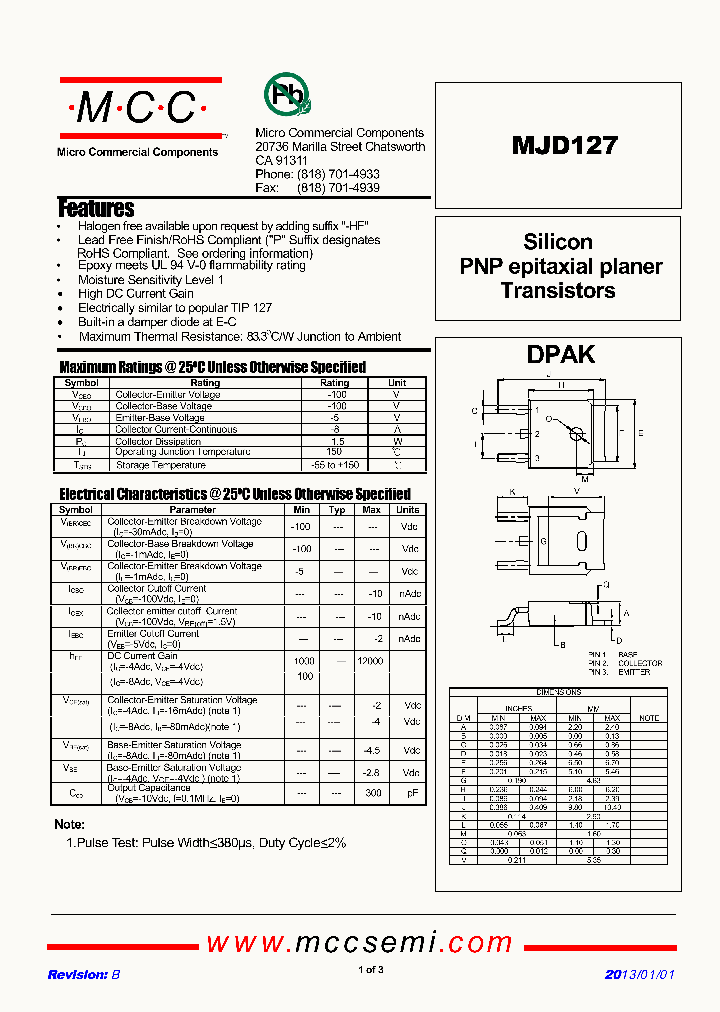 MJD127-13_9066767.PDF Datasheet