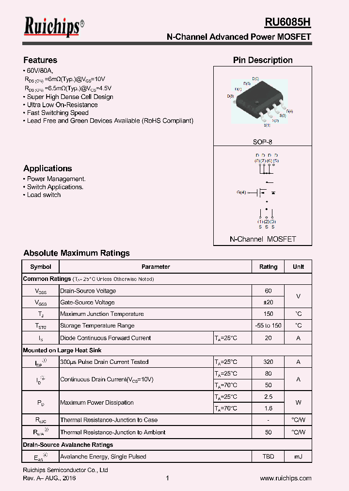 RU6085H_9067303.PDF Datasheet