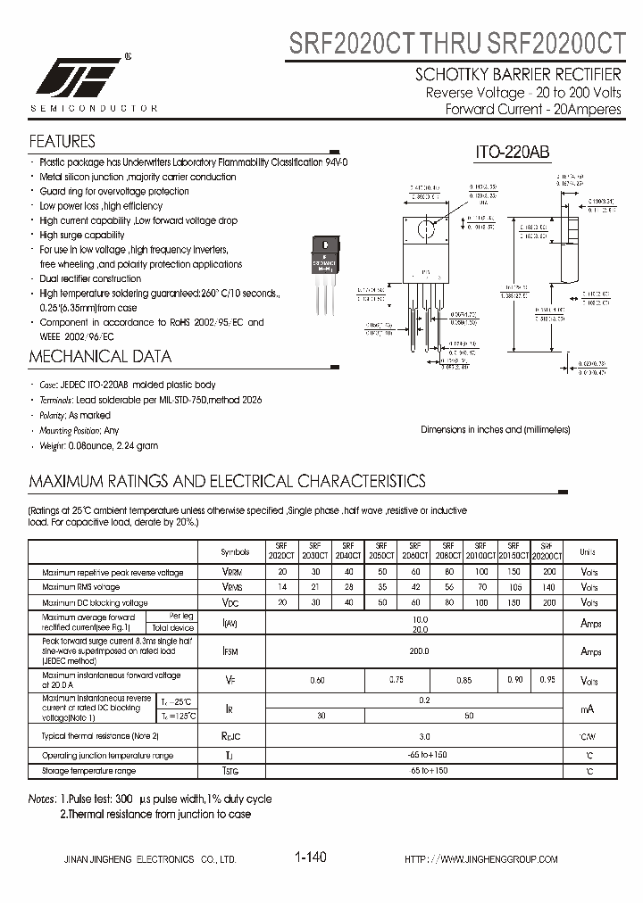 SRF2020CT_9067369.PDF Datasheet