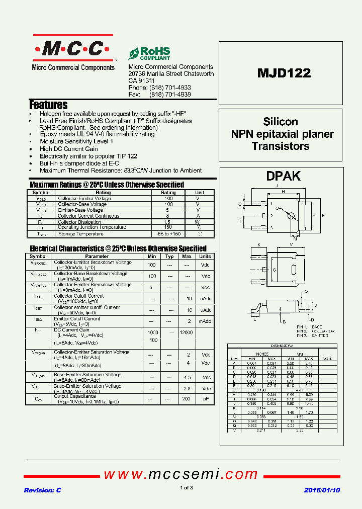 MJD122_9067747.PDF Datasheet