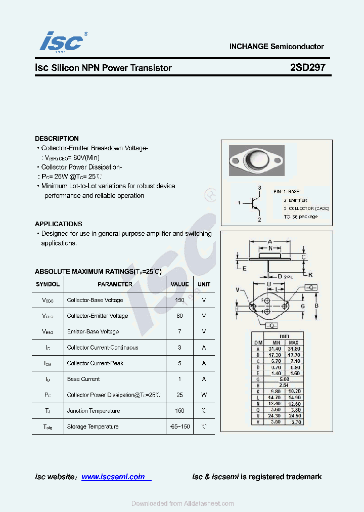 2SD297_9068090.PDF Datasheet