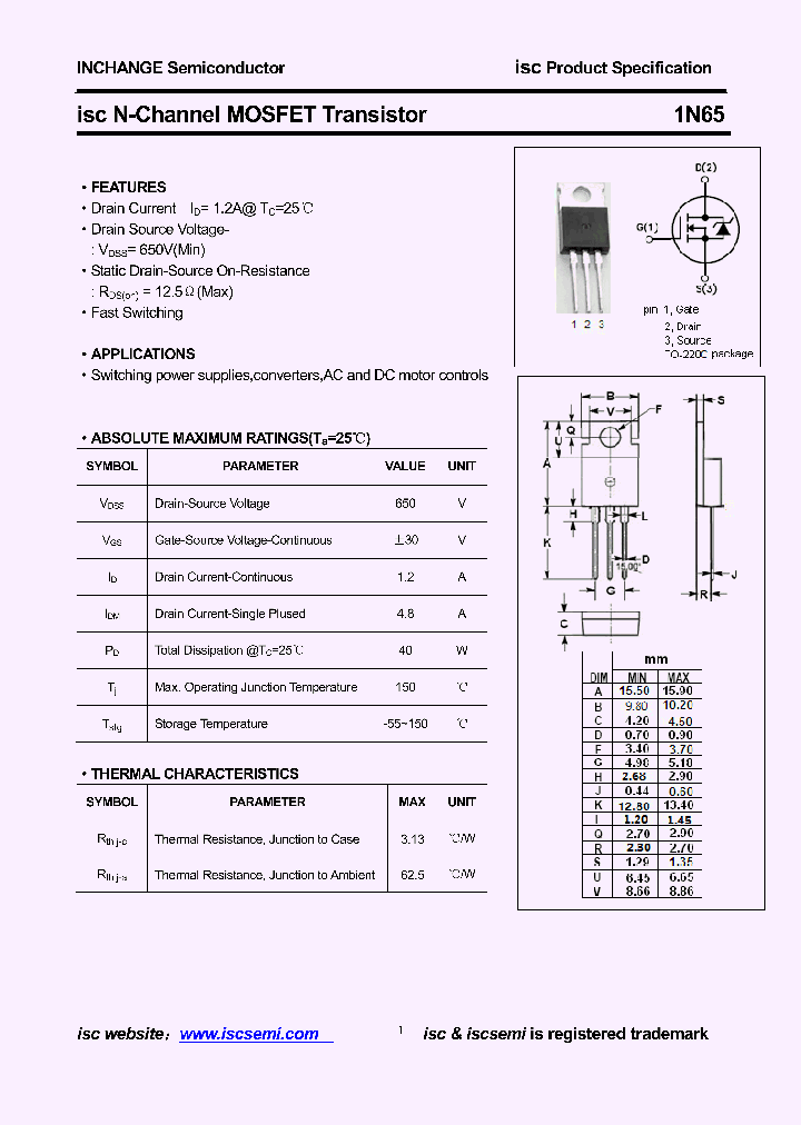 1N65_9070154.PDF Datasheet