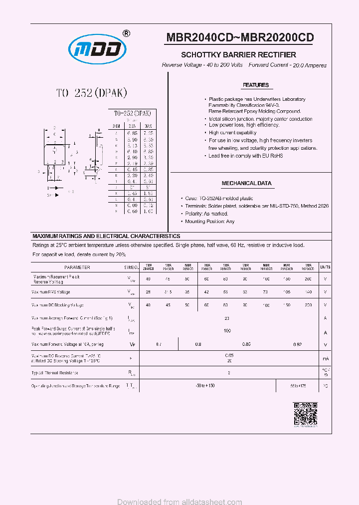 MBR2045CD_9070751.PDF Datasheet