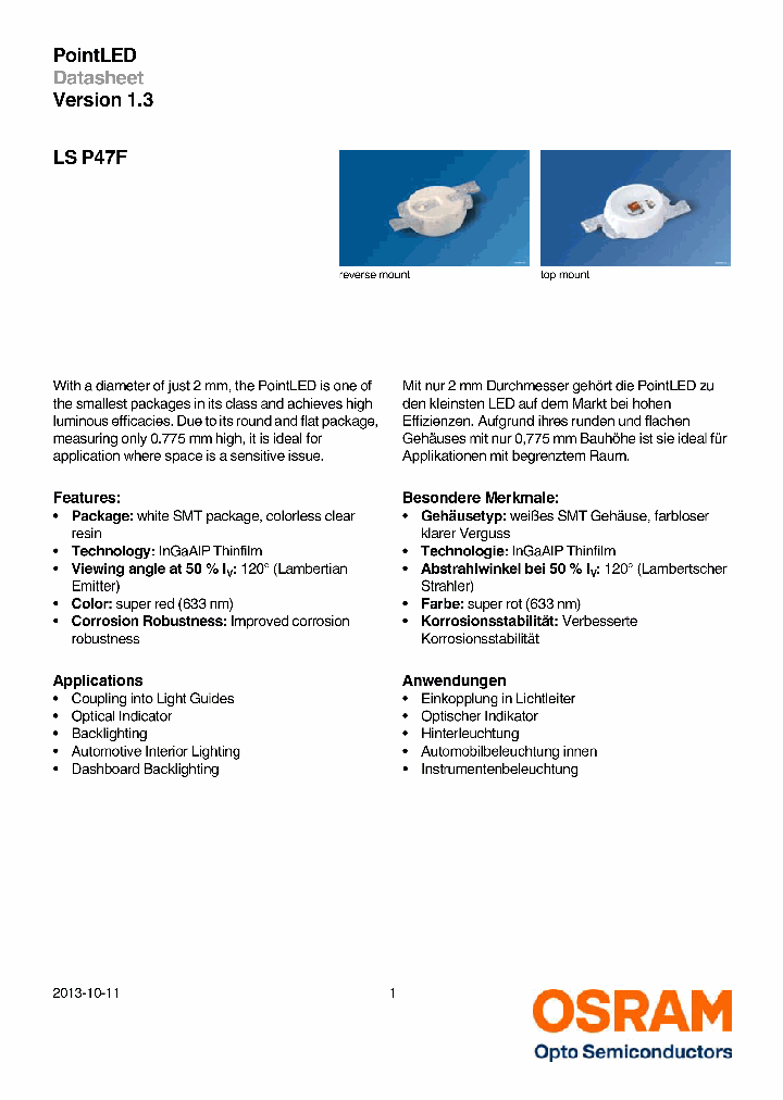 LSP47F-U1AA-1-1_9073379.PDF Datasheet