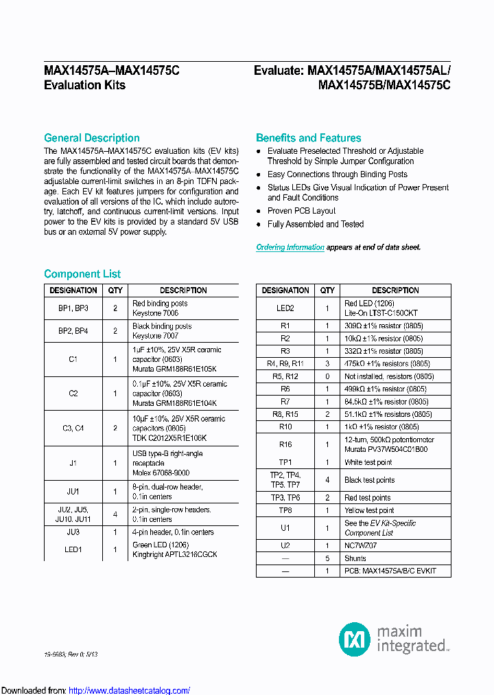 MAX14575BEVKIT_9075021.PDF Datasheet