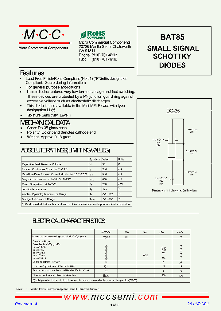 BAT85_9075534.PDF Datasheet