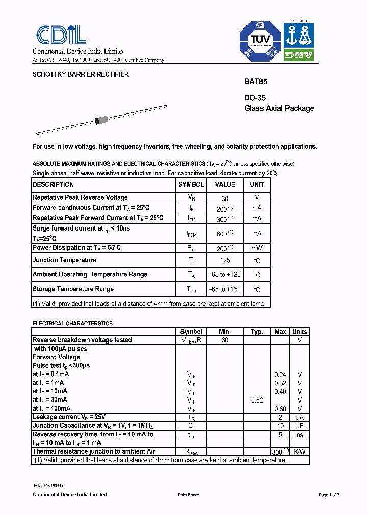 BAT85_9075538.PDF Datasheet
