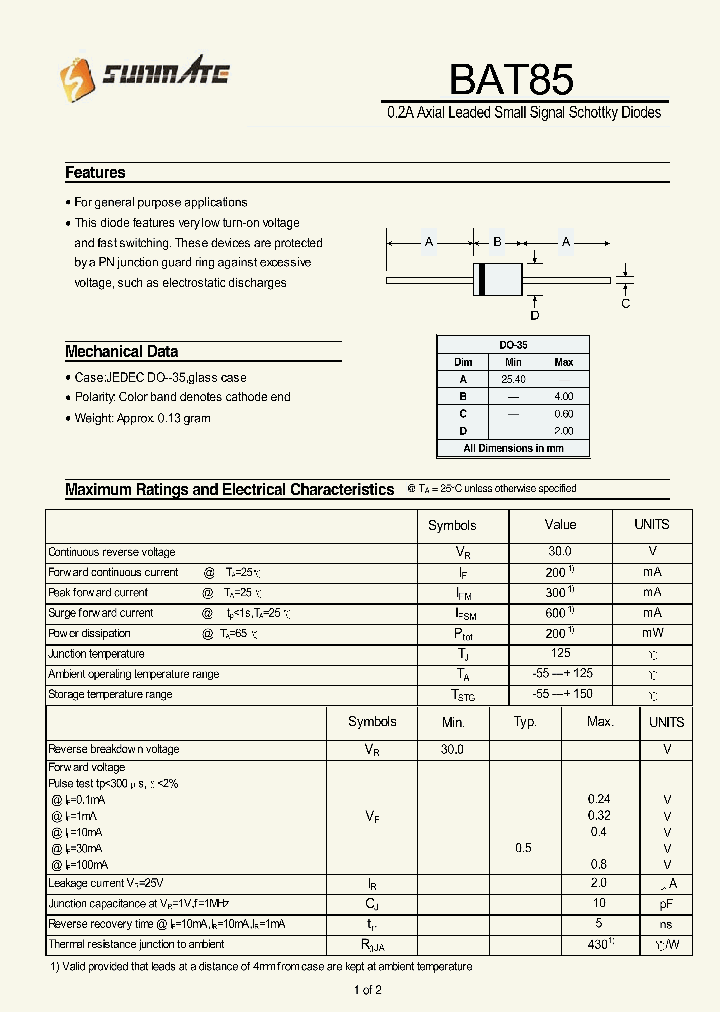 BAT85_9075539.PDF Datasheet