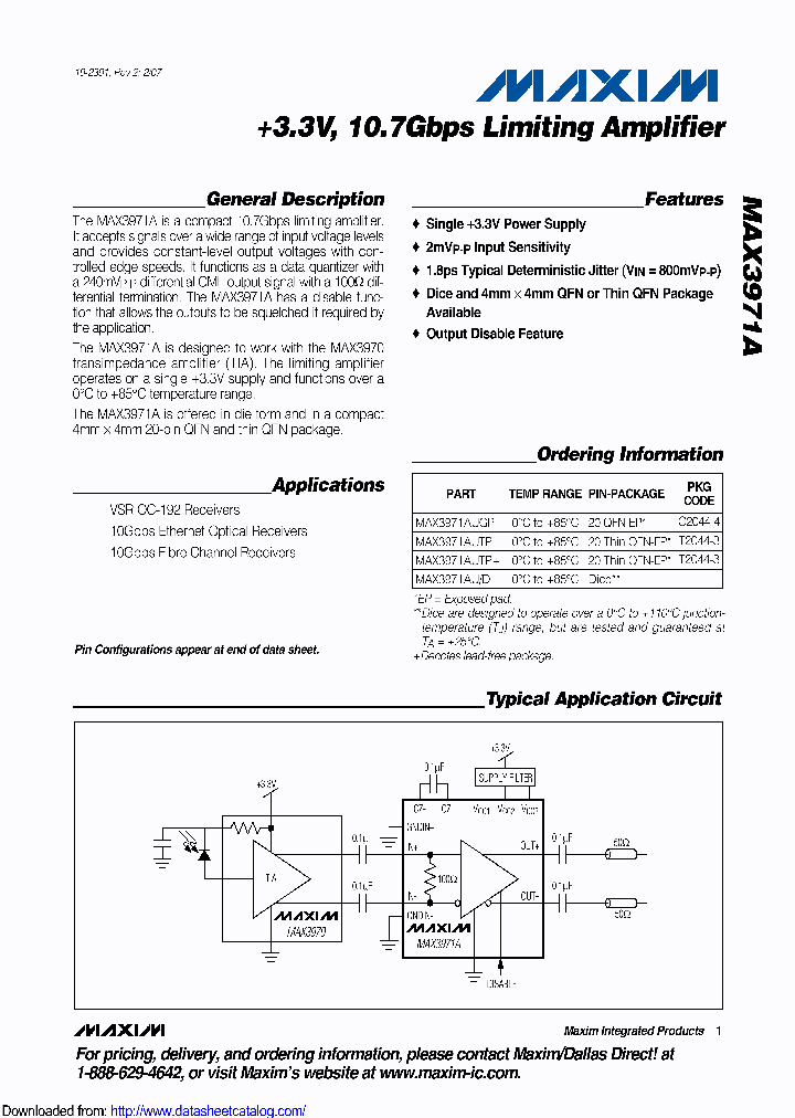 MAX3971AUGP_9075762.PDF Datasheet