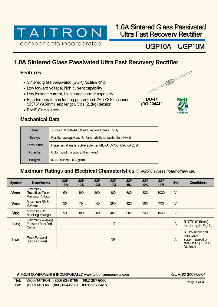 UGP10A_9075787.PDF Datasheet