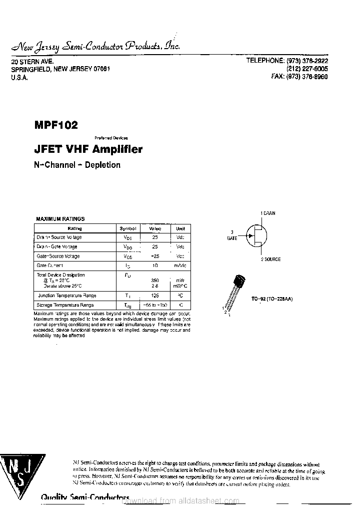 MPF102_9075842.PDF Datasheet