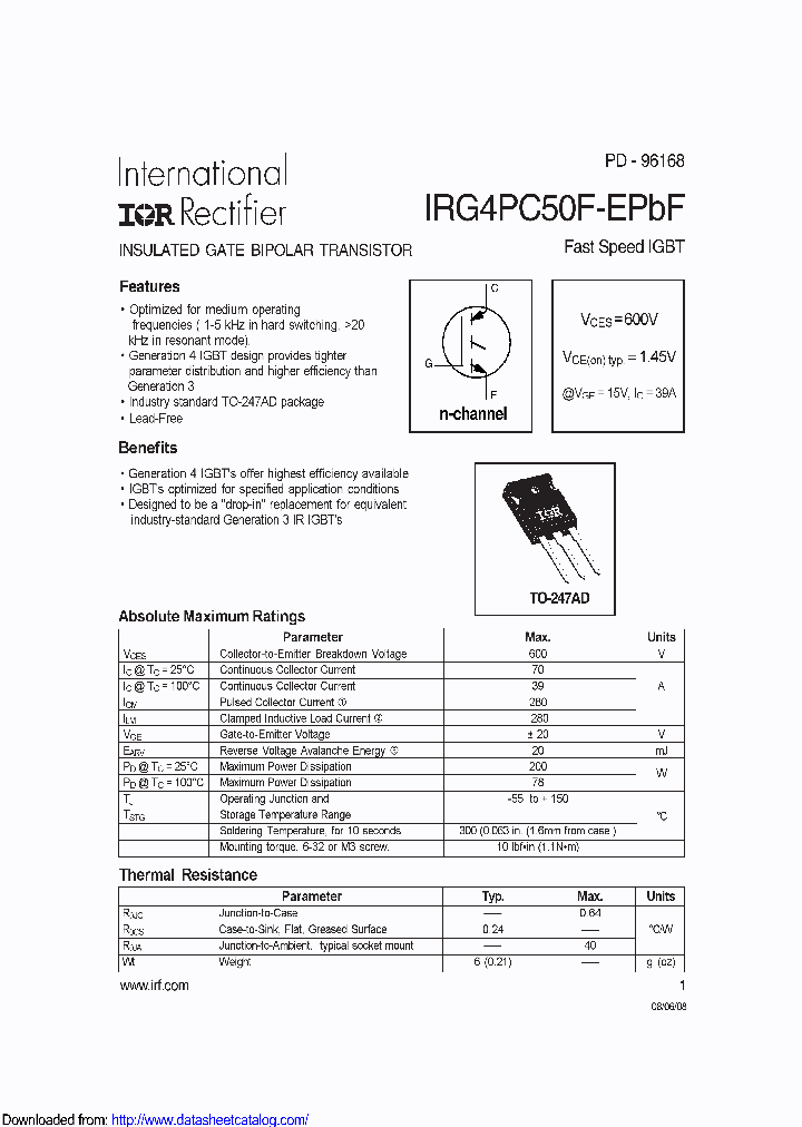 IRG4PC50F-E_9076118.PDF Datasheet