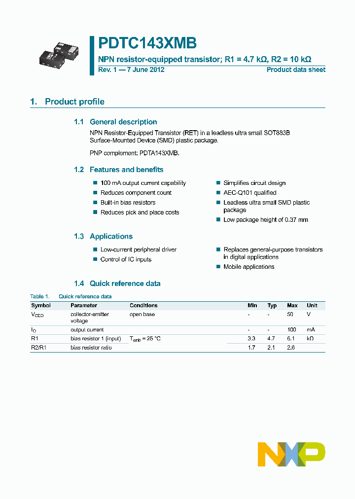 PDTC143XMB_9080568.PDF Datasheet