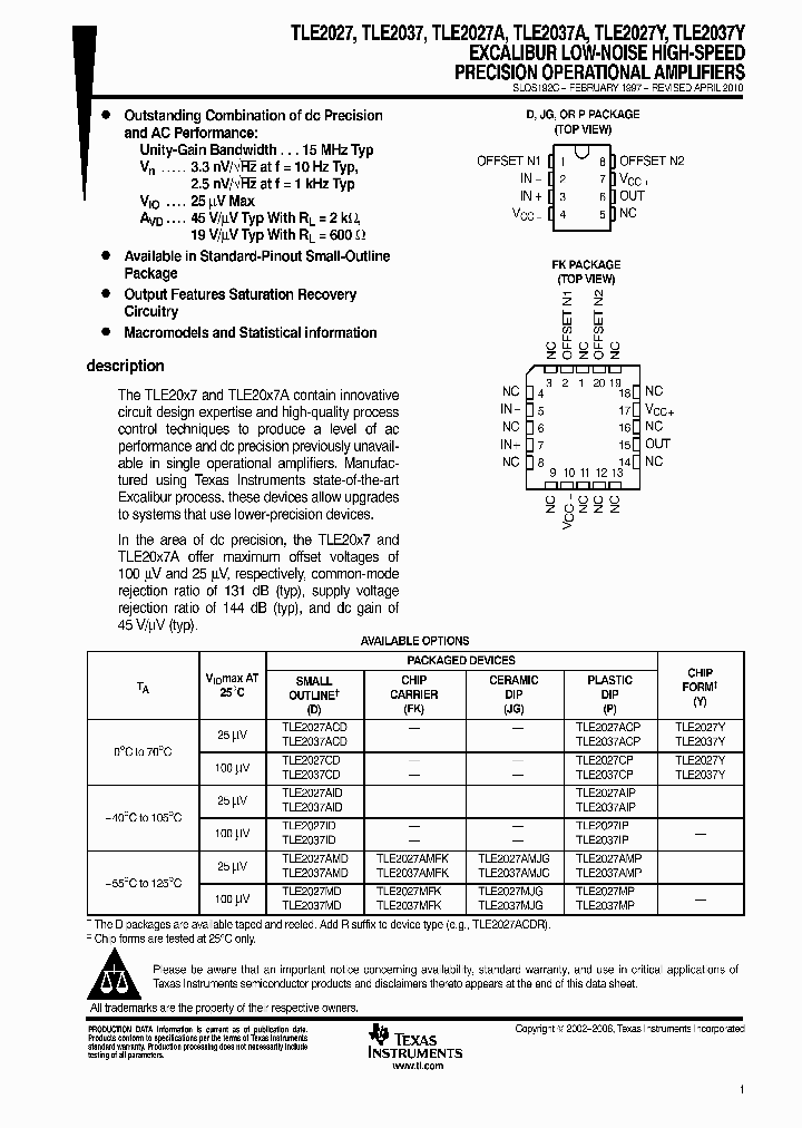 TLE2037CDG4_9081033.PDF Datasheet