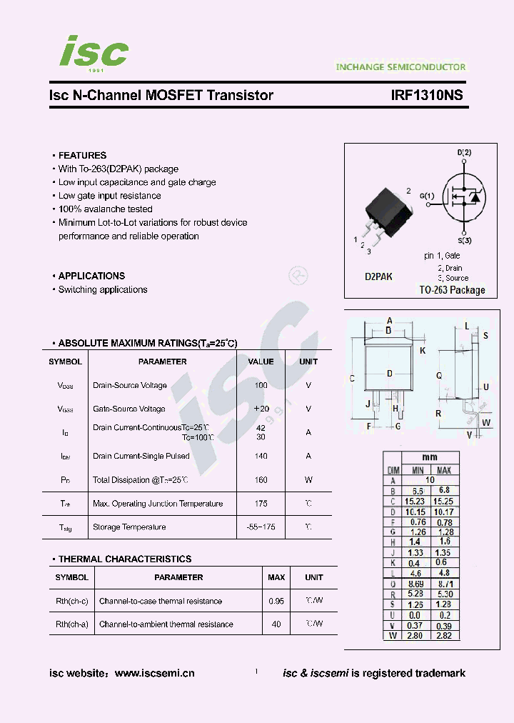 IRF1310NS_9081127.PDF Datasheet