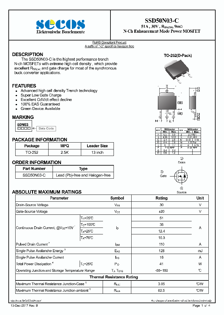SSD50N03-C_9082318.PDF Datasheet