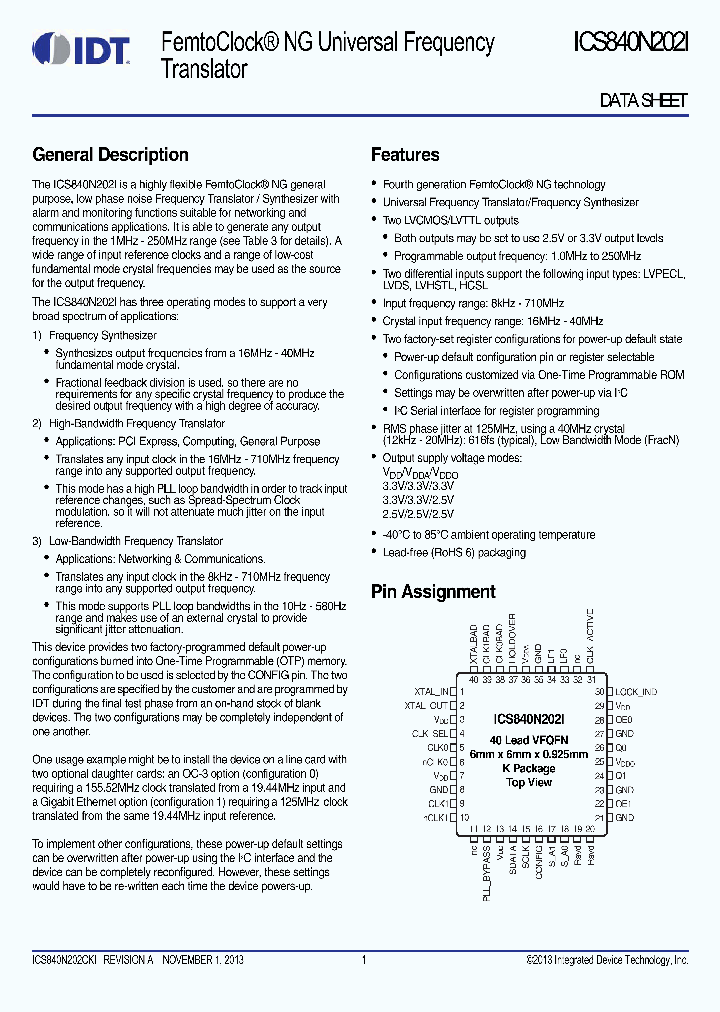 ICS840N202I_9083256.PDF Datasheet