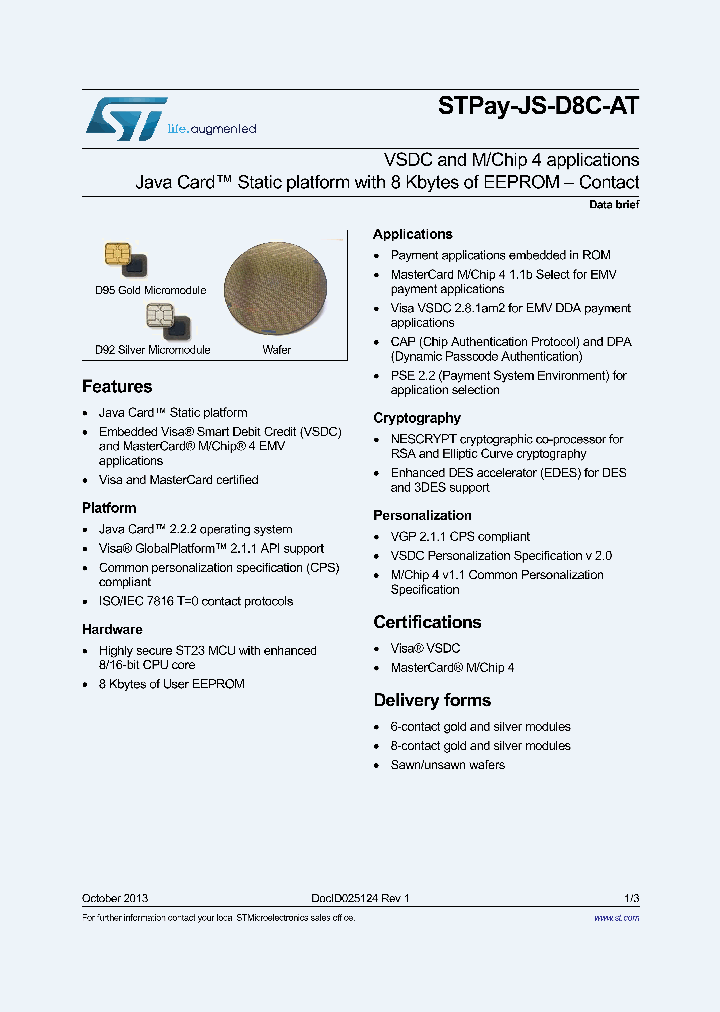 STPAY-JS-D8-CAT_9083933.PDF Datasheet