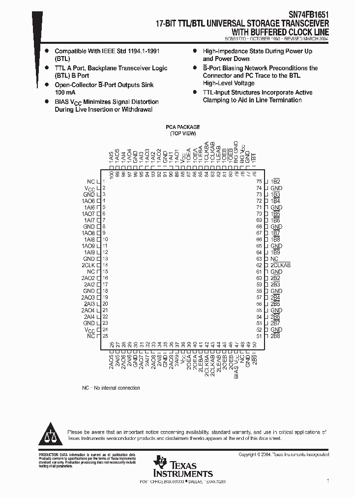 SN74FB1651_9084260.PDF Datasheet