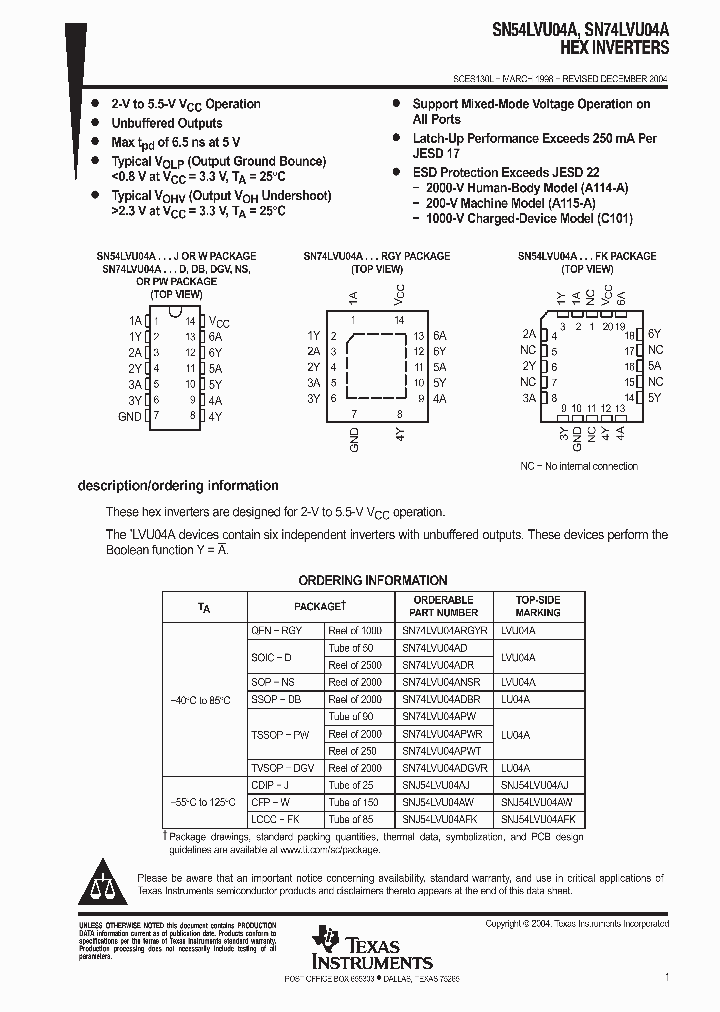 SN74LVU04ADGVRG4_9087263.PDF Datasheet