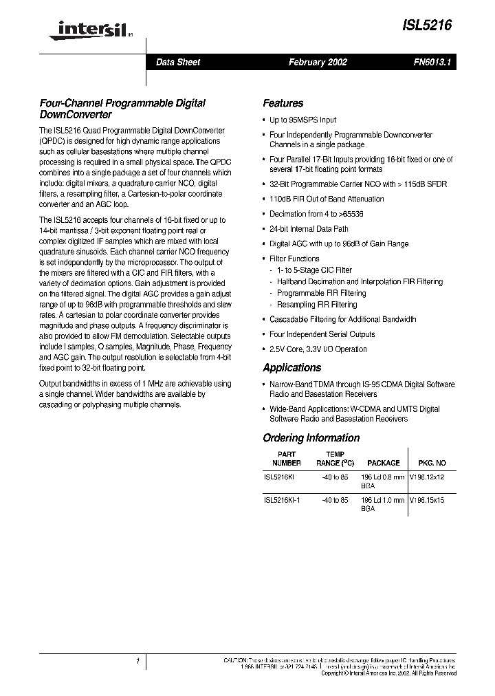 ISL5216_9087553.PDF Datasheet