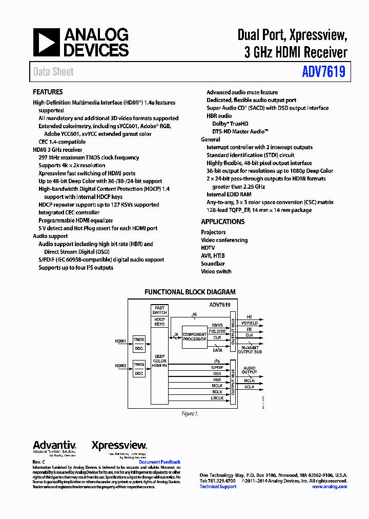 ADV7619_9087785.PDF Datasheet