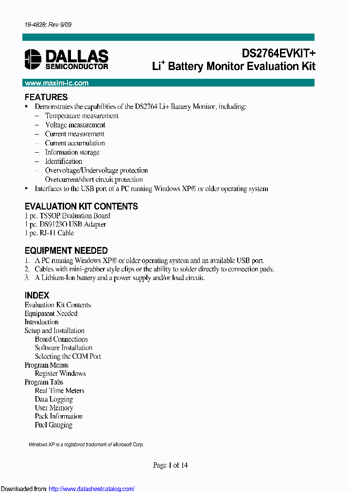DS2764EVKIT_9088799.PDF Datasheet