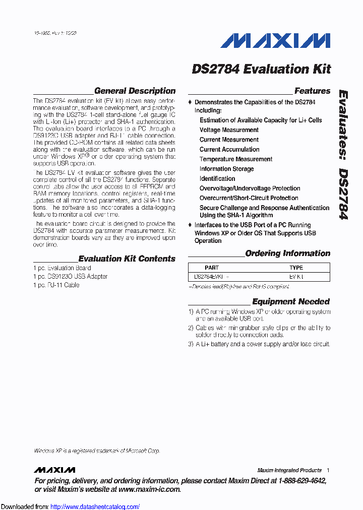 DS2784EVKIT_9088800.PDF Datasheet