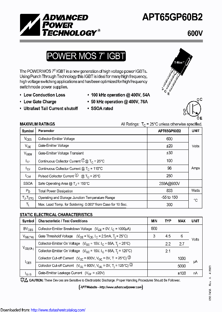 APT65GP60B2G_9089597.PDF Datasheet