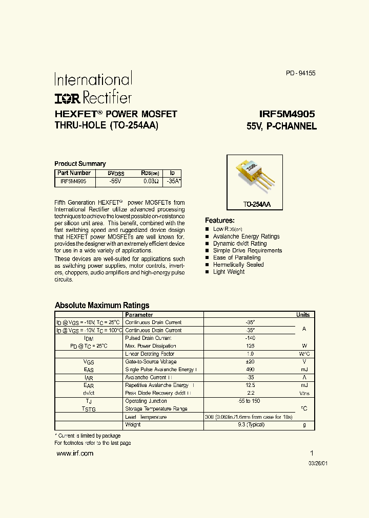 IRF5M4905_9089865.PDF Datasheet