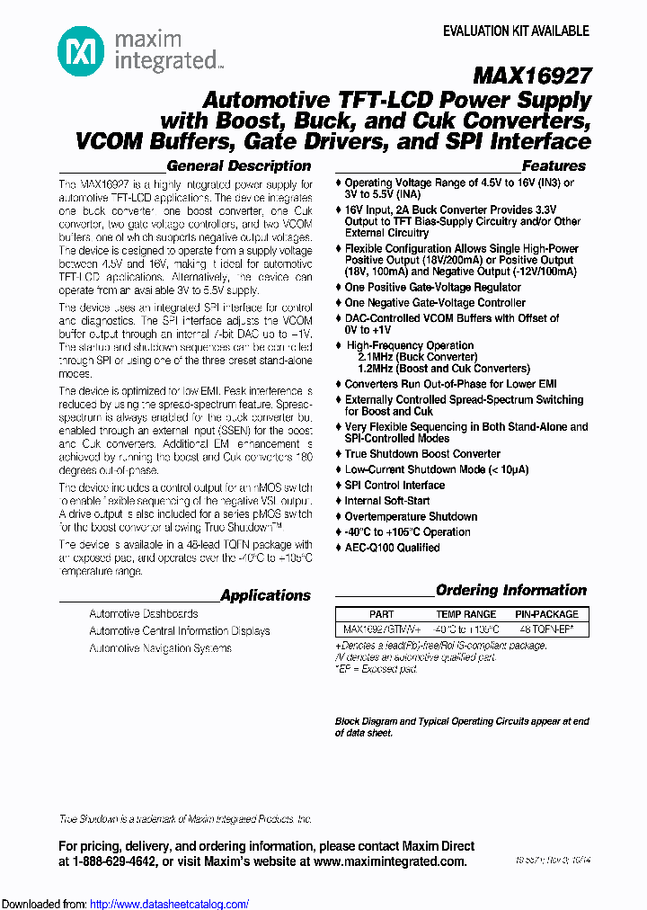 MAX16927AGTMV_9090960.PDF Datasheet