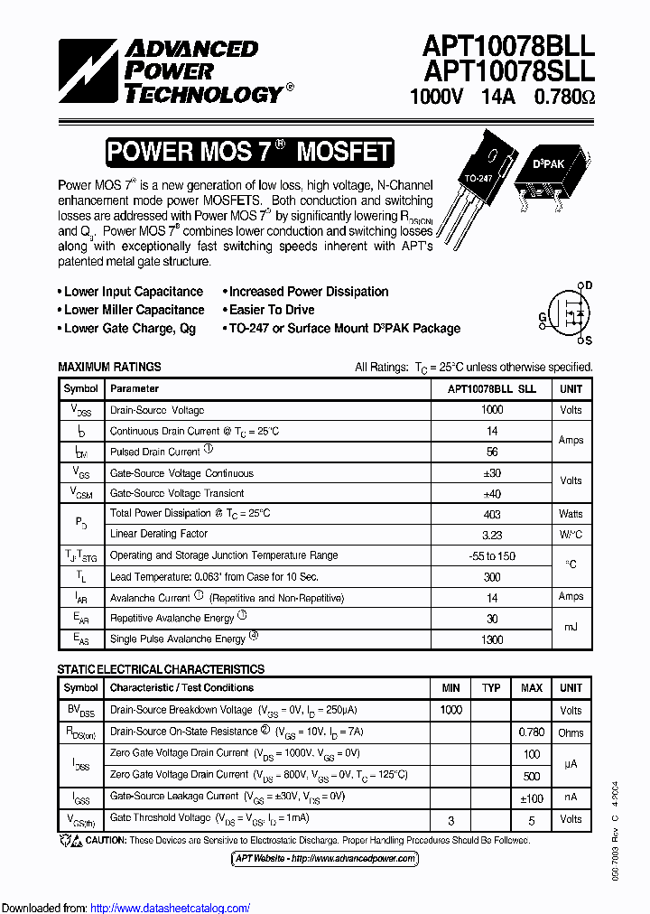 APT10078BLLG_9092107.PDF Datasheet