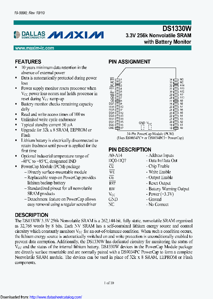 DS1330WP-100IND_9093383.PDF Datasheet