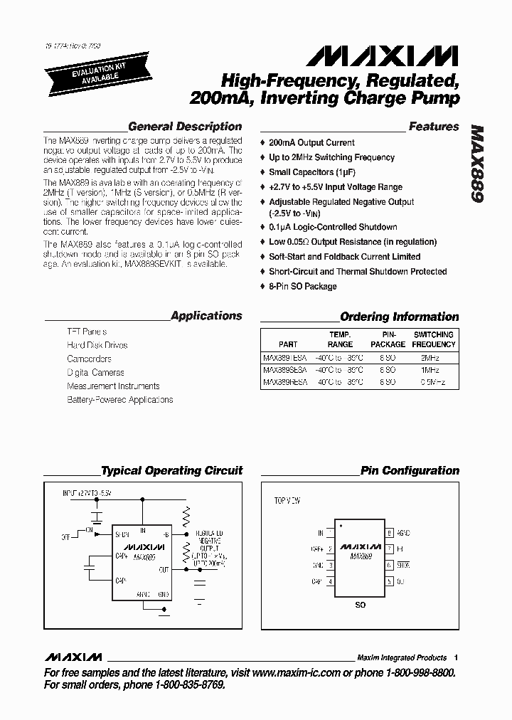 MAX889RESA_9093722.PDF Datasheet